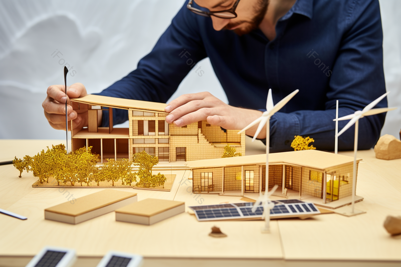 住宅设计公益环保新能源建筑手制模型摄影,高清,摄影图,摄影图片,图片大全,摄影图免费下载